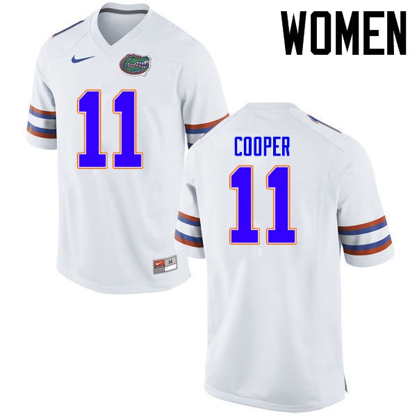 Florida Gators Women #11 Riley Cooper College Football Jersey White